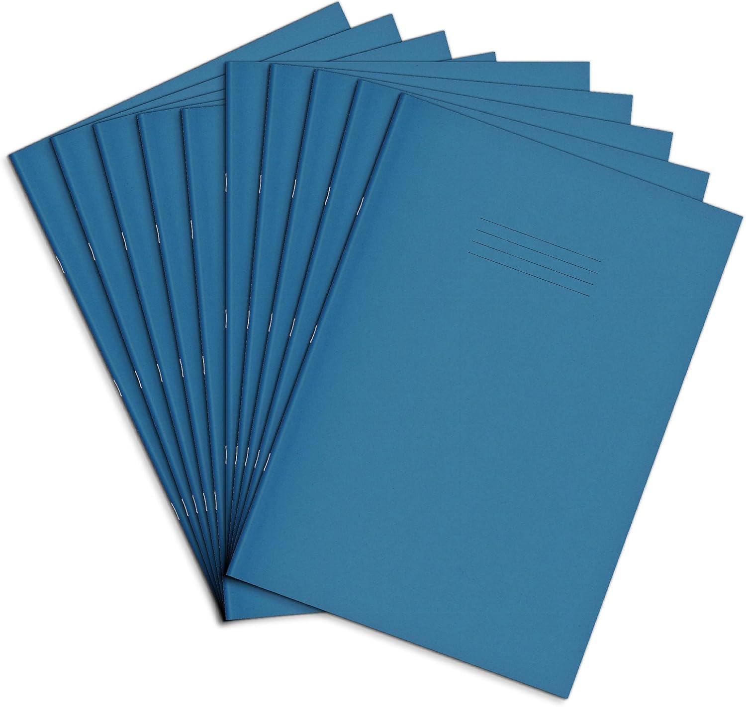 Rhino Oversized Exercise Books, 80-Page / 10mm Squared Paper Notebook, 50-Pack, 13 x 9 Writing Book, Office & School Stationery Supplies, Light Blue