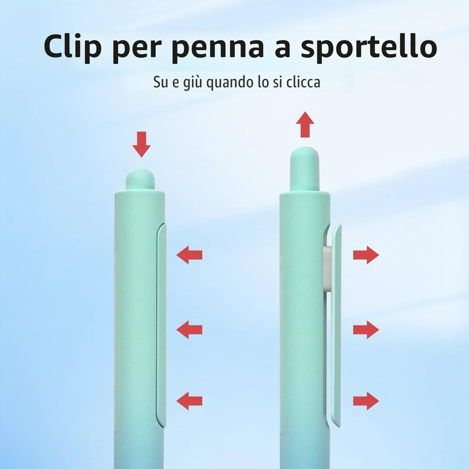 WRITECH Penne gel a punta fine: inchiostro nero retrattile da 0,5 mm, 6 ct, ad asciugatura rapida