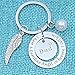 Dad Memorial Keychain - Loss of Loved Father Gifts - Guardian Angel in Heaven - Keyring in Memory of Dad - Remembrance Keepsake for Daughter & Son