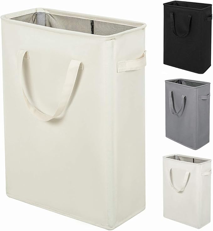 ZERO JET LAG Slim Laundry Hamper with Handles Thin Laundry Bin