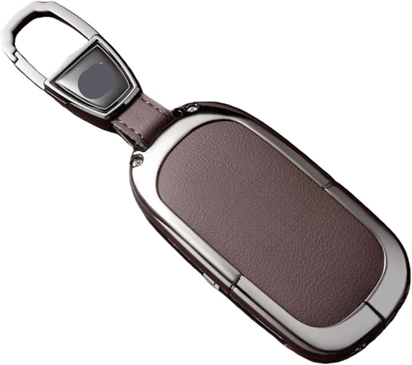 Zinc Alloy Car Key Case Fob Compatible with Polestones ROX 01 Jishi Car-Styling Remote Decoration Cover Shell Keychain Holder Accessories(Style 6-Brown)