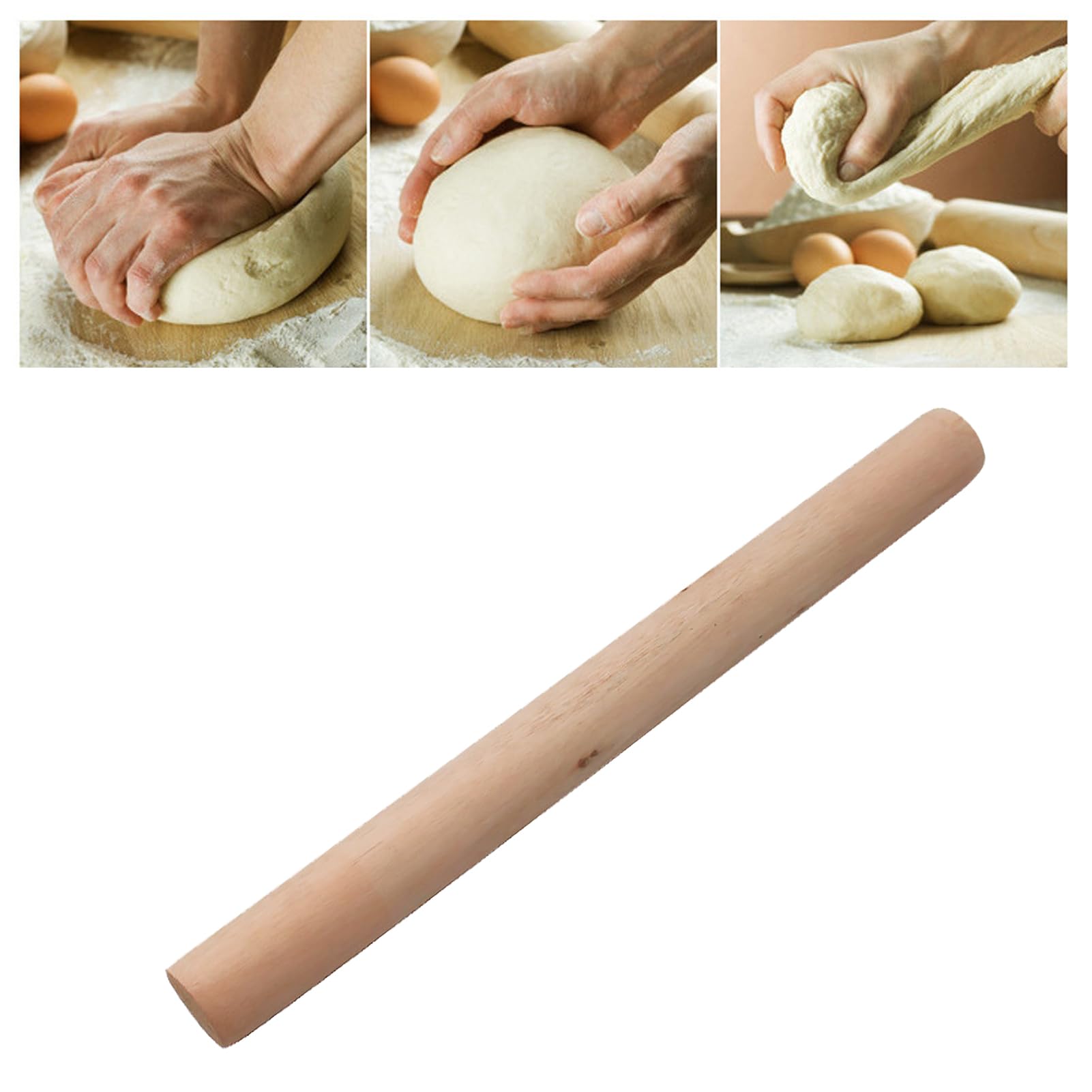 Rouleau à pâtisserie en bois Rouleau de pâte à main Pâtisserie Outils pour la cuisson de Pizza Gâteau Maison Cuisine