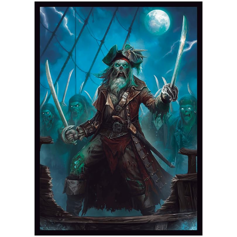 Fantasy North - Rotbeard - Scourge of The Seas - 100 Smooth Matte TCG Card Sleeves - Fits Magic MTG Commander Pokemon and Other Card Games
