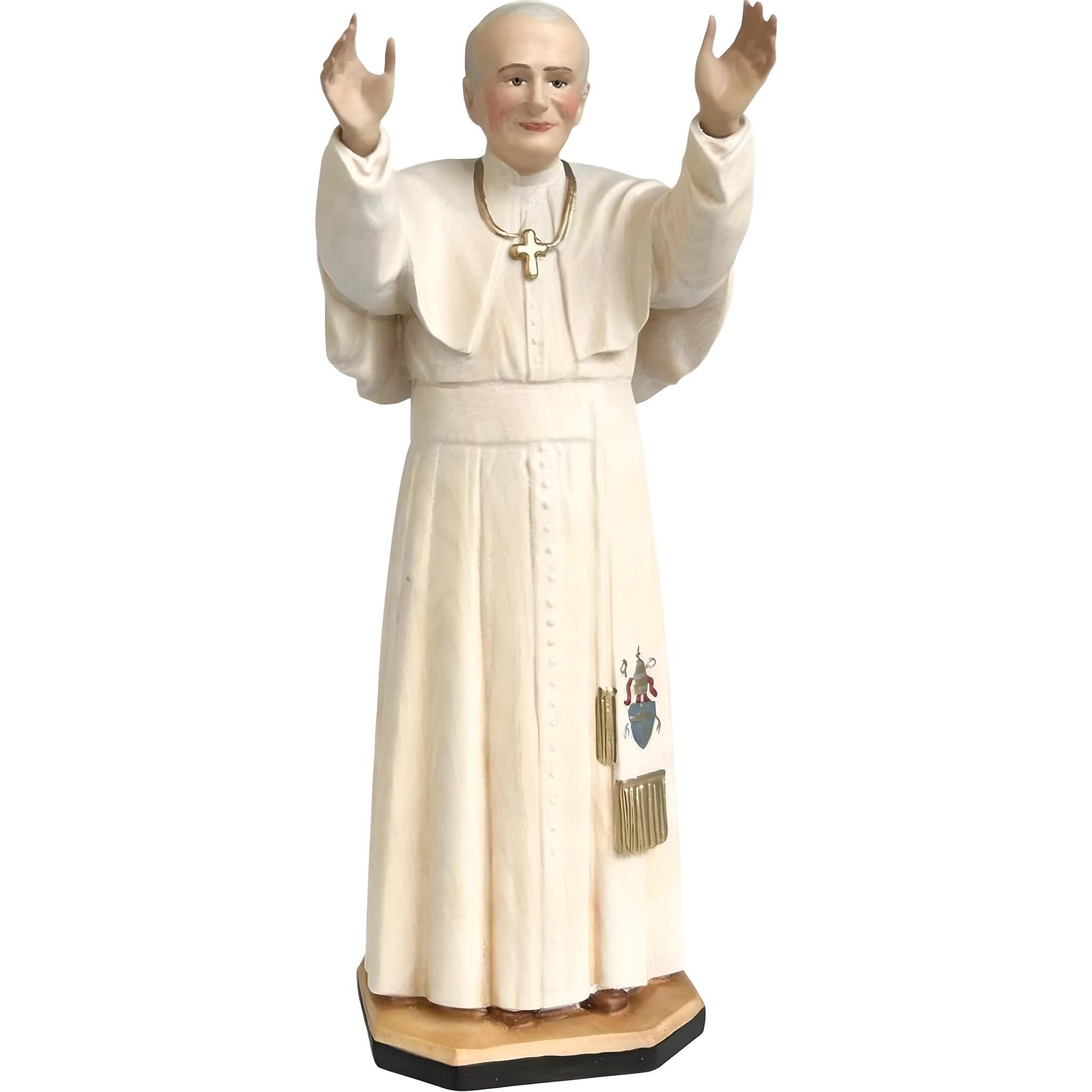 Wooden Statue of Saint Pope John Paul II by Dolfi