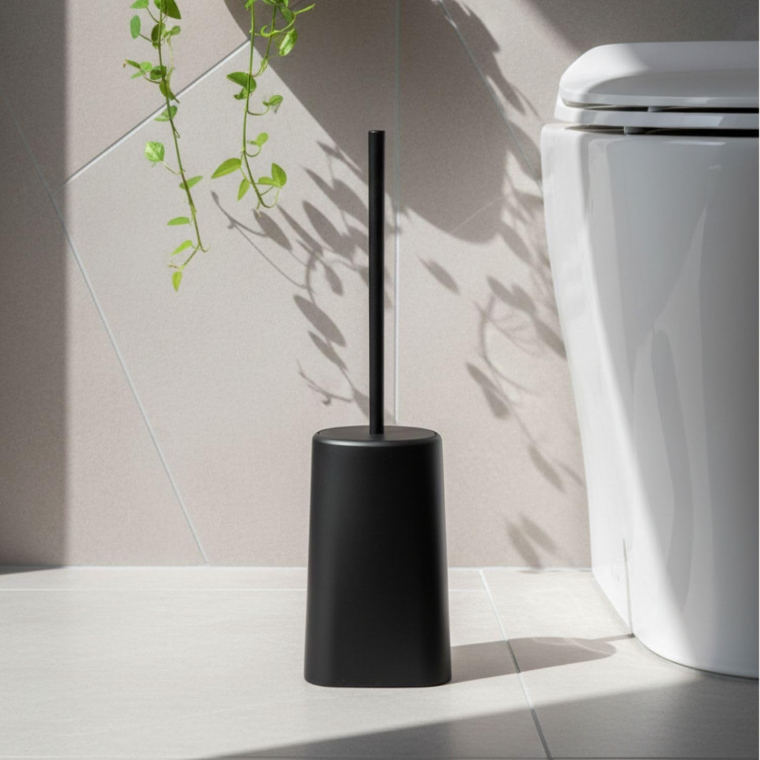 MASON HOME Delta Toilet Brush - Black | Comes with Stand to Enhance Toilet Aesthetic & Sturdy Handle for Ease | Bathroom Accessories - Cleaner - Wiper | Washroom Commode Cleaning | Clean & Hygienic-image-24