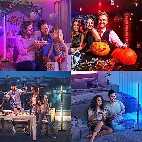 Akepo Floor Light Smart Rgbic Music Melody Corner Floor Lamp, App/Remote/Voice Control Dimmable Rhythm Pickup Light For Game Room, Bar, Tv, Bedroom, Party (Compatible With Alexa & Google Assistant) #TOP6
