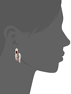 Amazon | [アナスイ]蛇モチーフ イヤリング ホワイト SAME1361