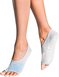 Calcetines de Yoga Pilates para Mujer – Calcetines Antideslizantes de Suela Adherente – Calcetines Sin Dedos para Pilates – Barra, Ballet