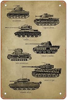 Vintage Tin Sign Art Military Posters Metal Poster WWII Fighter Planes Metal Tin Sign Funny Poster Retro Metal Logo Poster Home Kitchen Bar Cafe Bathroom Wall Decor Gifts 8x12 inch