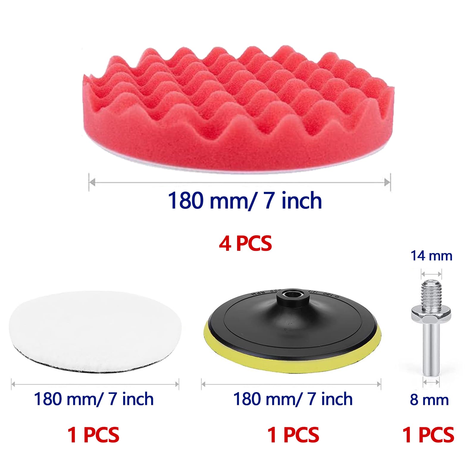 Kit De Esponjas Para Pulir Coche - 23 Piezas, Reutilizables Y Lavables - Para Taladro O Pulidora, Eliminación De Rayones Y Encerado