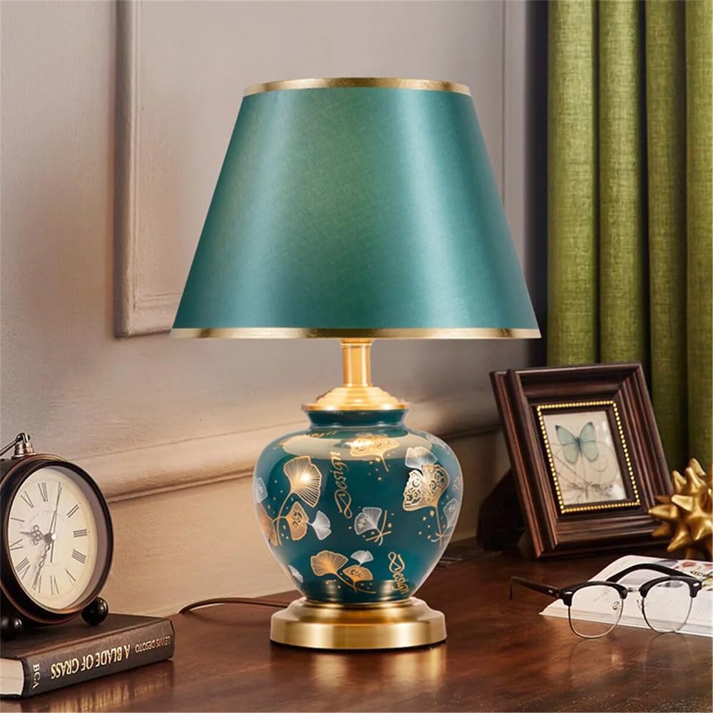 Contemporary Ceramic Table Lamp LED American Village Living Room Bedroom Study Villa Hotel Retro Creativity Bedside Desk Lamp (Style 10)
