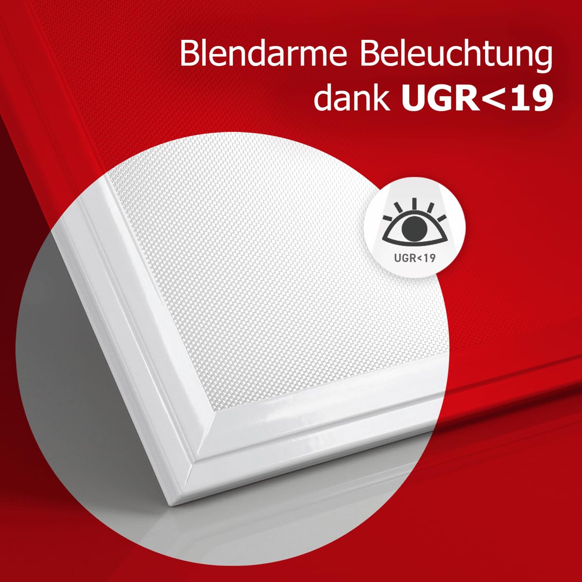 LED Anbaupanel 150x30cm 3000K Warmweiß UGR19 6400lm 40W Bürodeckenleuchte Aufputz Rasterleuchte