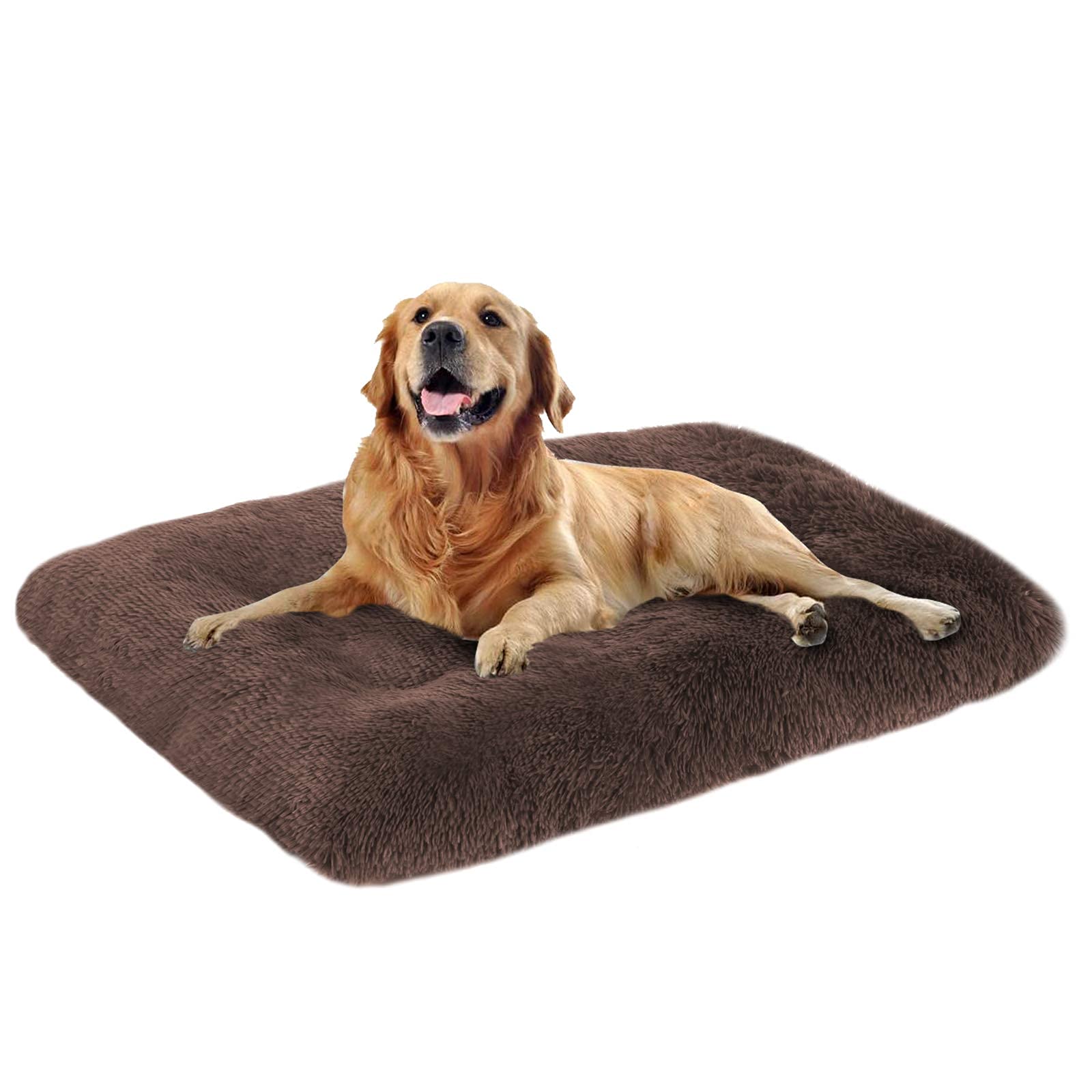 Dhao Premium Plush Dog Bed XS/S/M/L/XL/XXL/XXXL Ultra Soft Pet Mat, Cozy Warm Dog Crate Mattress Cushion, Machine Wash Large Anti-Anxiety Pet Beds Mat