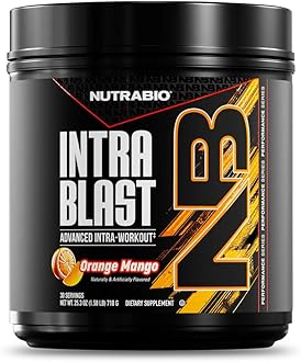 Intra Blast Bcaa Powder Amino Acid Supplement, Electrolyte & Hydration Blend, Intra, Pre Workout & Muscle Recovery, 20g Eaa Amino Acids Powder, 5g Glutamine- Orange Mango, 30 Serving