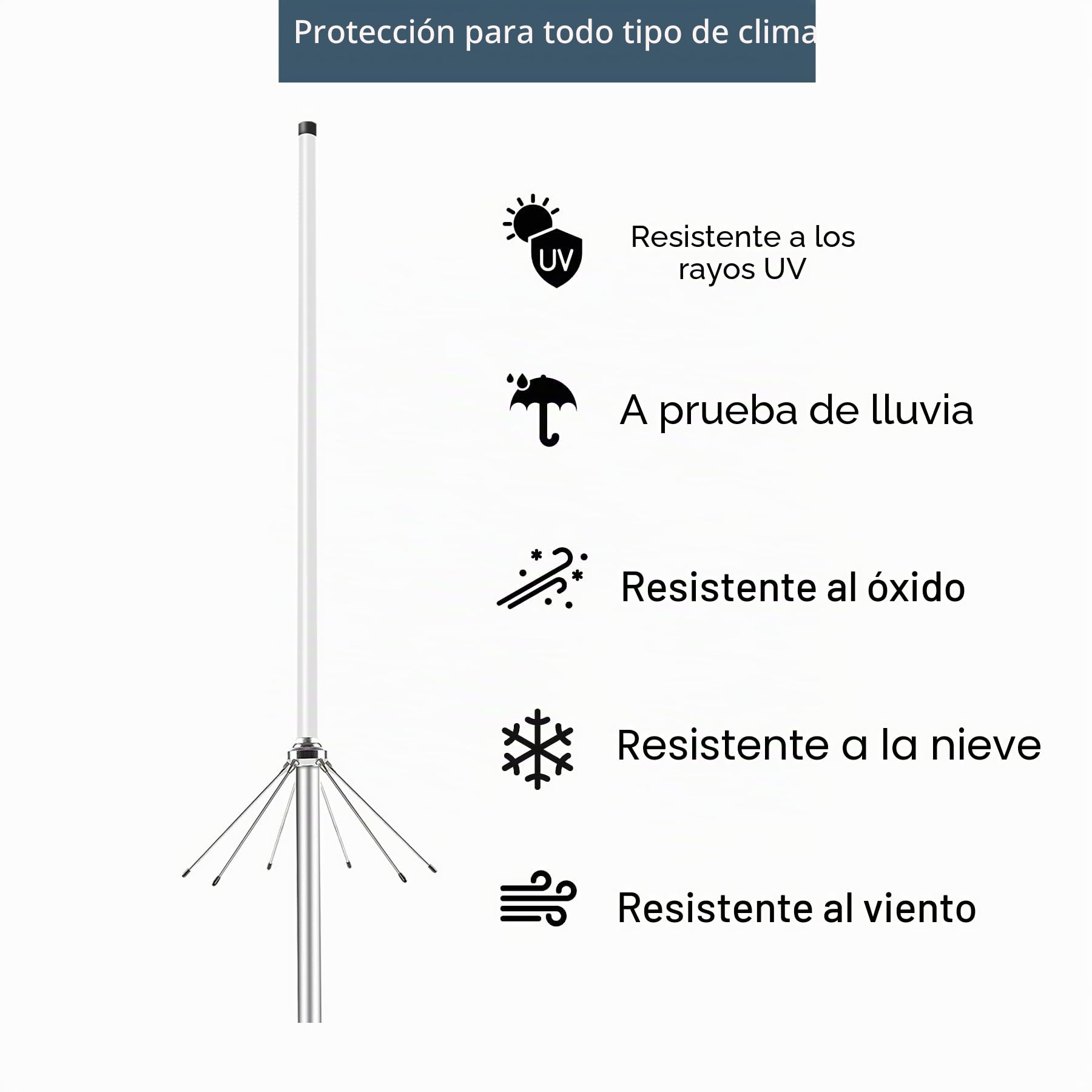 Antena repetidora de base de doble banda de 2 m 70 cm UHF VHF GMRS | Antena de 144-148MHz y 430-460MHz con cable de 32 pies para estaciones base de radio aficionada