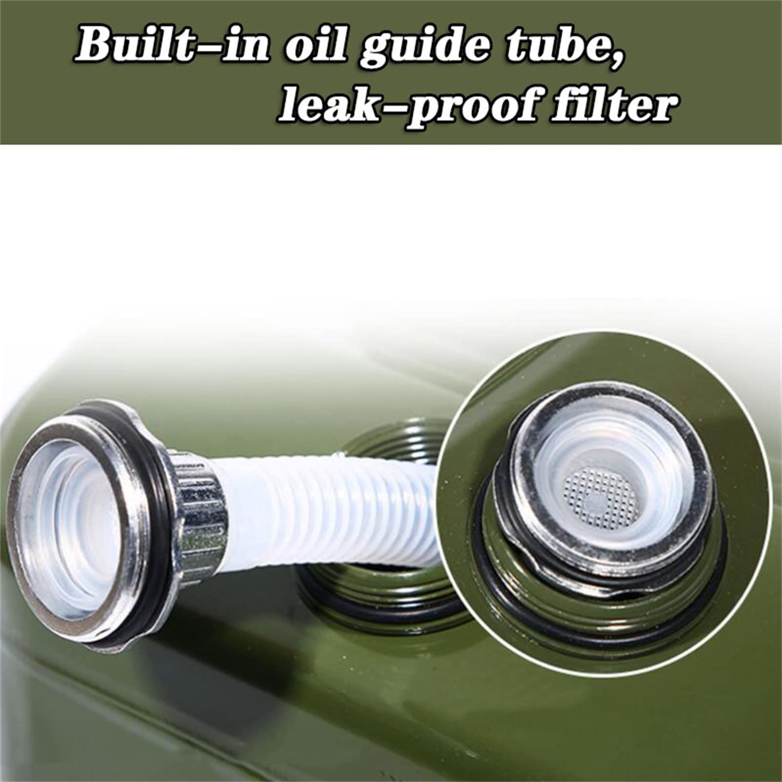 Recipientes para gasolina Cabeza de combustible con pico flexible, latas de combustible de combustible de combustible, combustible, combustible, combustibles, automóviles de gasolina, camiones, equi