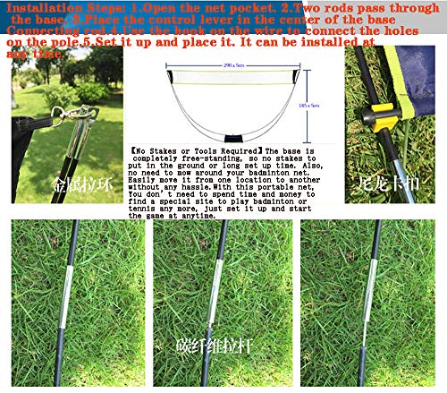 image for VORRINC 2020 Upgrade Badminton Net, Portable & Foldable Volleyball Ten