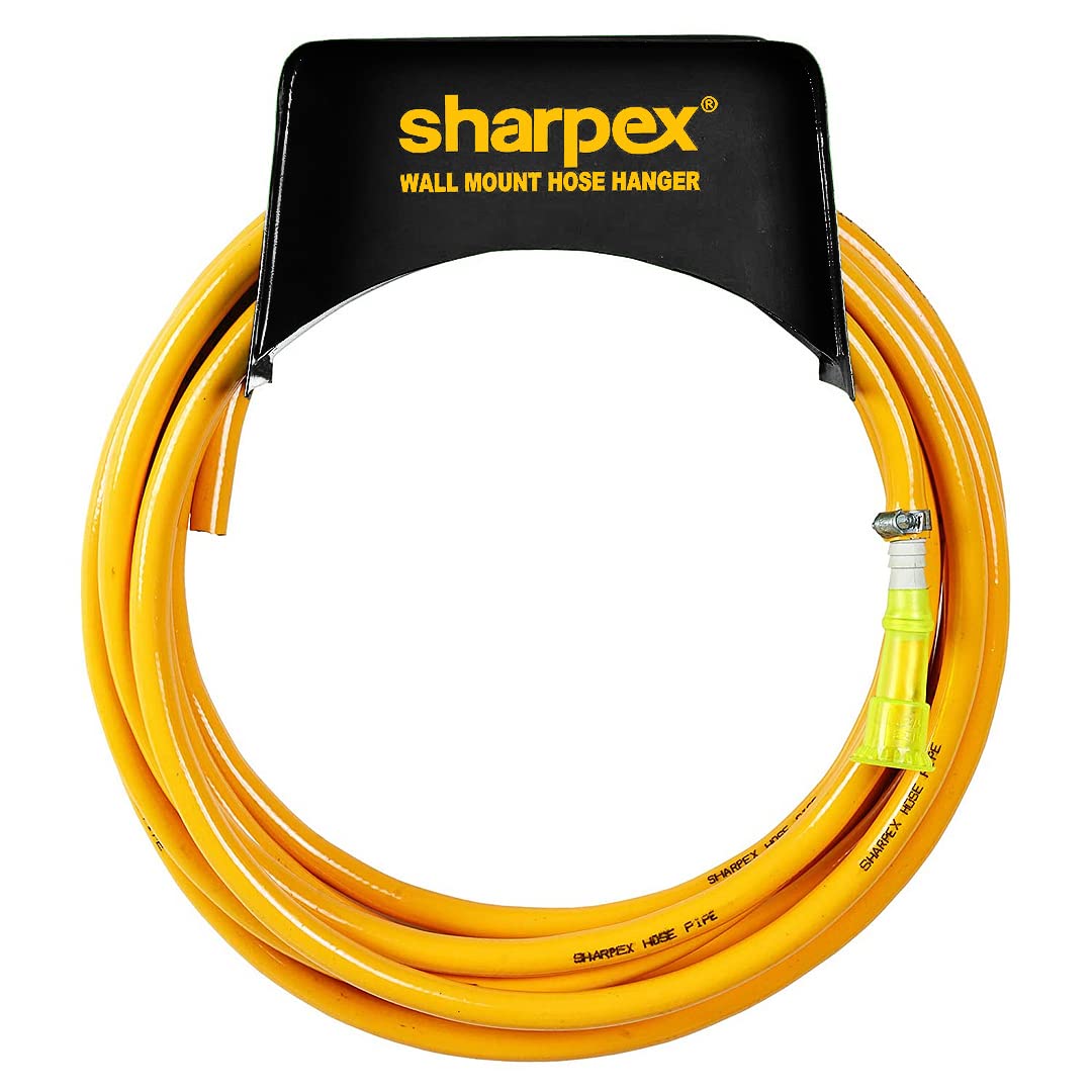Sharpex Combo Of Hose Hanger And Hose Pipe For Garden, Car Bike Washing, Indoor Outdoor use, Hotel and Backyard - Heavy Duty Yellow Hose Water Pipe 20 Meter 0.5 Inch with Black Wall Mount Hose Hanger (B0823QWVV3) Amazon Price History, Amazon Price Tracker