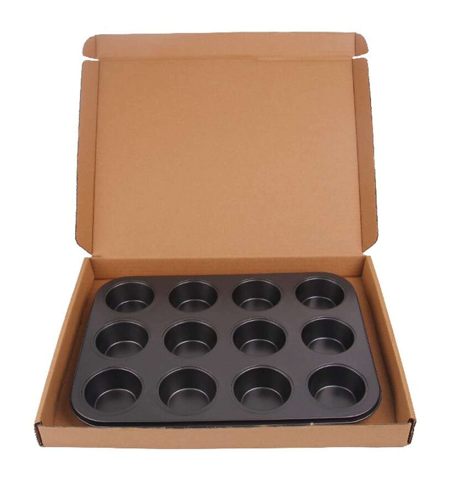 BAtlam Muffinform für 12 Tassen, Antihaft-Muffin-Cupcake-Form, Muffin- oder Cupcake-Backform, Backform Antihaft-Keksform 35,3 x 26,5 cm