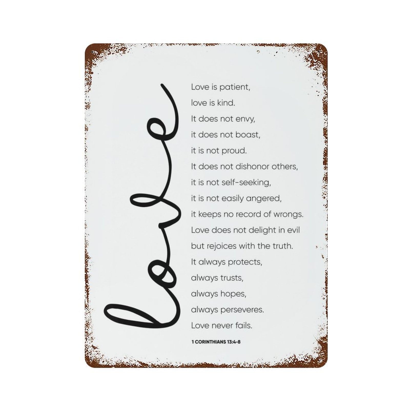 xiaoxiaoshen Christian, Bible Verse, Scriptures, Prayer, Set, Let All That You Do (2) Wall Decor Art Metal Tin Poster Modern Home Decor Art Home Bar Shop Decorations Vintage Sign 40x30cm