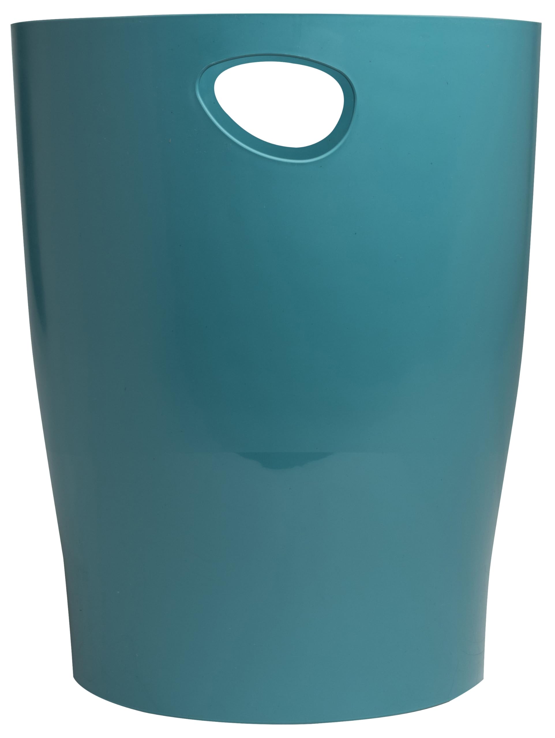 Exacompta - Ref. 45334D – 1 Papierkorb mit Griffen ECOBIN Skandi – großes Fassungsvermögen 15 Liter – Maße 26,3 x 26,3 x 33,5 cm – für Büro oder Zuhause – Farbe Pazifikblau