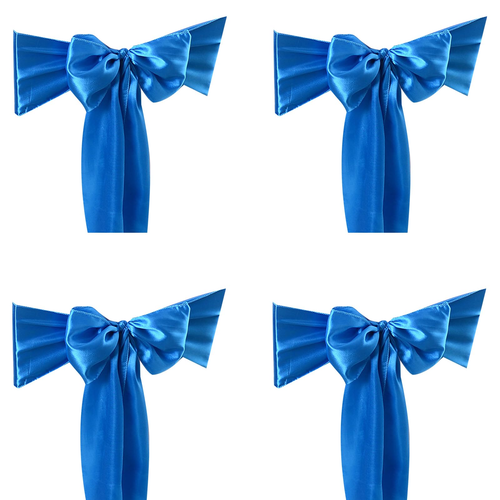 NEWFT Chair Band Chair Bows Ties for Weddings and Event Elegant Back Occasion Sashes 4PCS Wedding Sashes