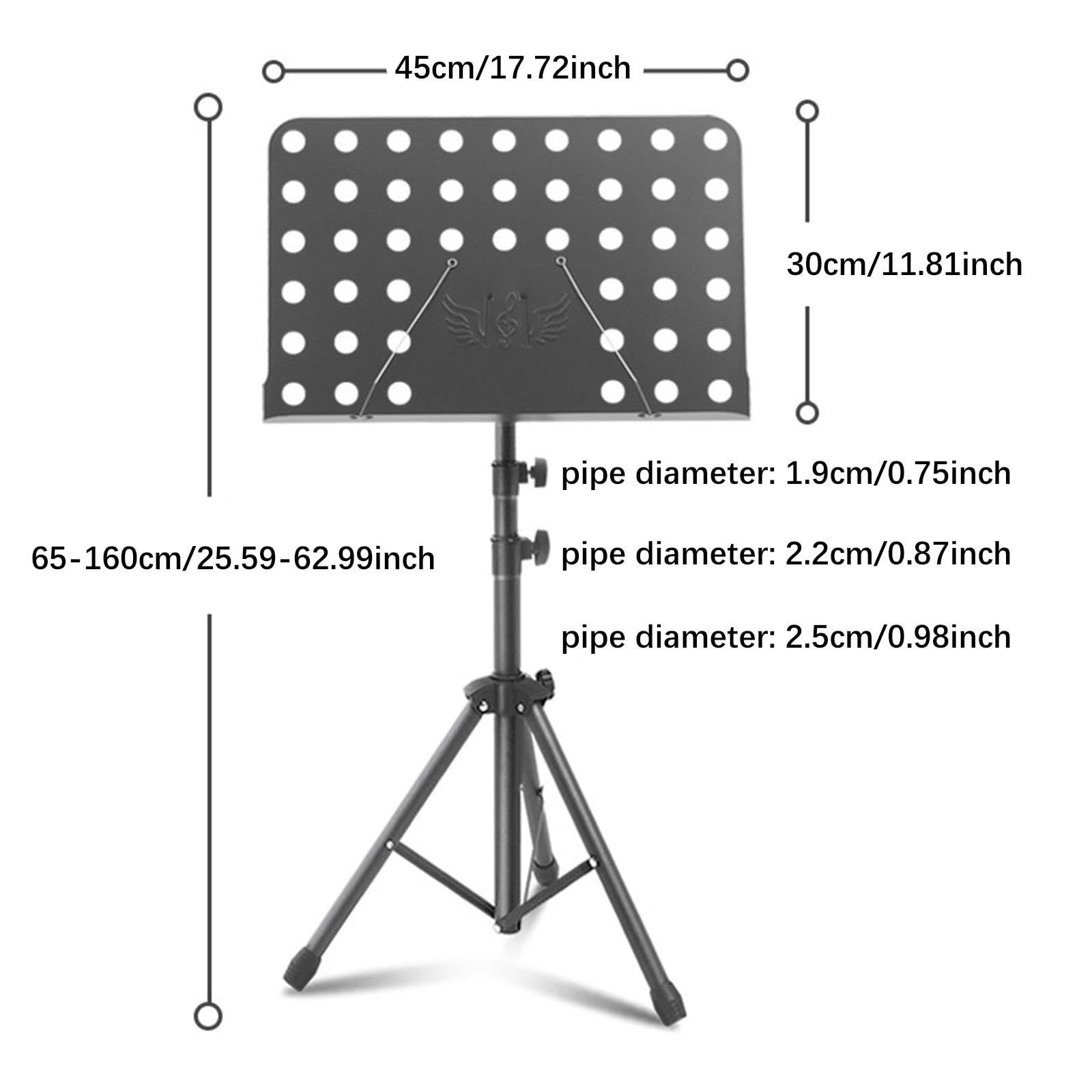 Atril para Partituras Plegable y Portátil - Soporte Ajustable para Notas Musicales, Libros y Lectura en Cama, Sofá o Estudio- Negro