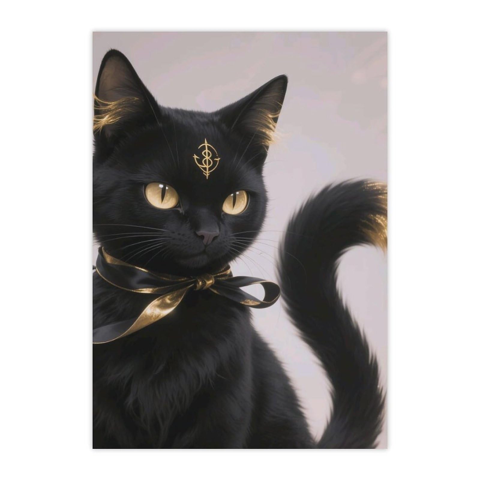Autocollants chat noir imperméables pour gourde et personnalisation de PC