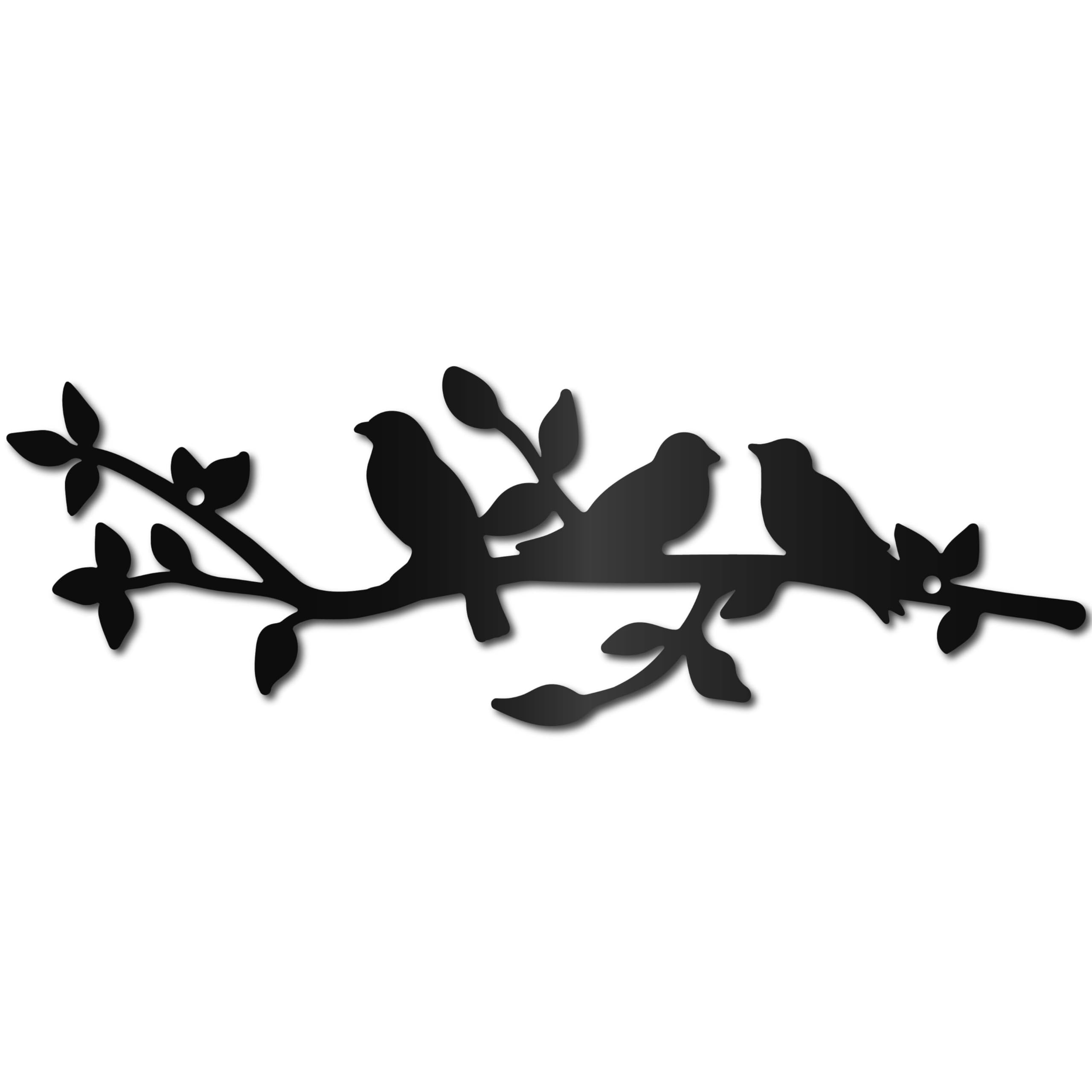 CREATCABIN Bird Metal Wall Art Birds on Branch Vine Olive Wall Hanging Sculpture Home Decor Sign Ornaments for Home Garden Living Room Indoor Bedroom