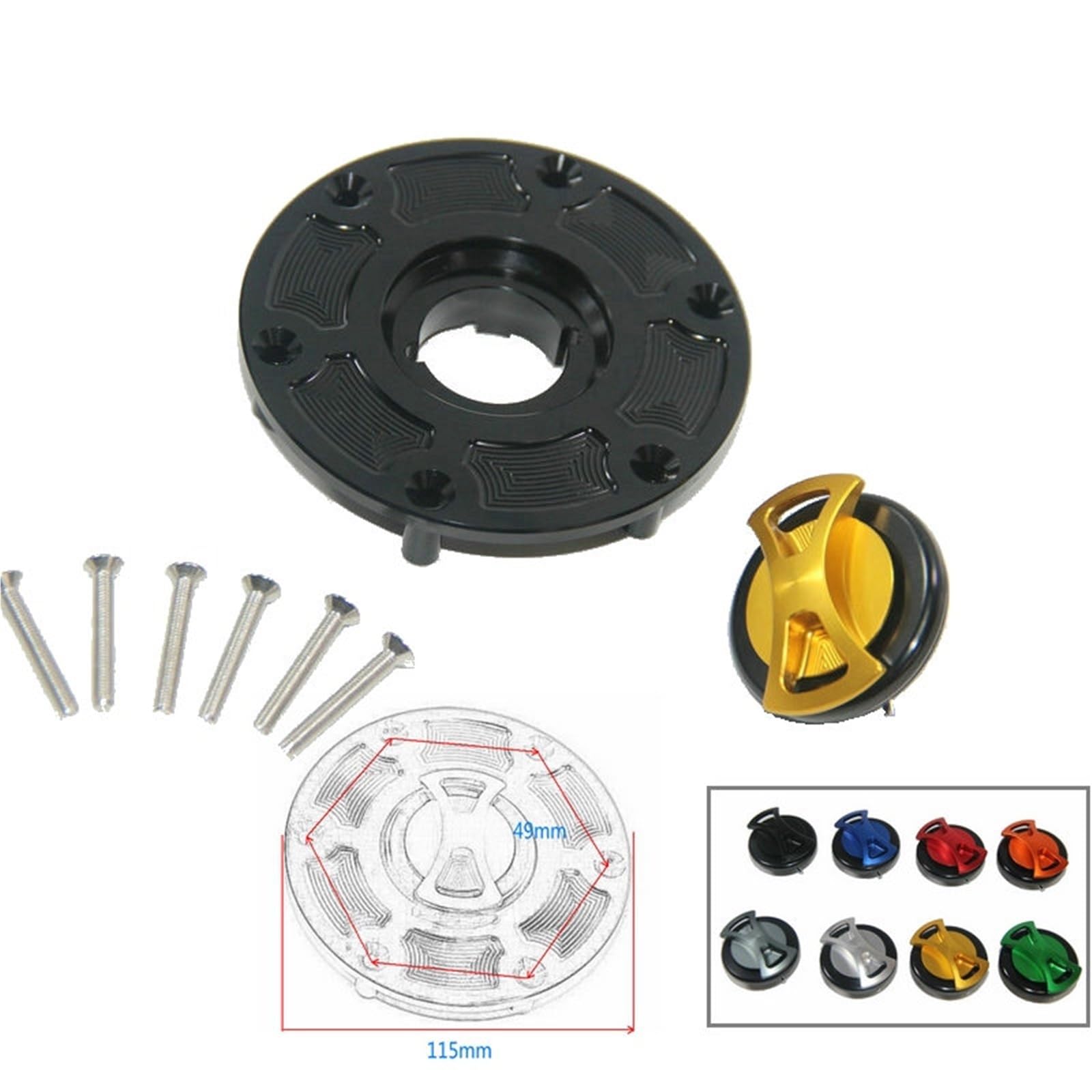 Tappo Serbatoio Moto Per R1200RT R1200GS R1250RT R1200GS | Tappo in alluminio CNC a tenuta stagna: leggero, facile da installare e dal design accattivante