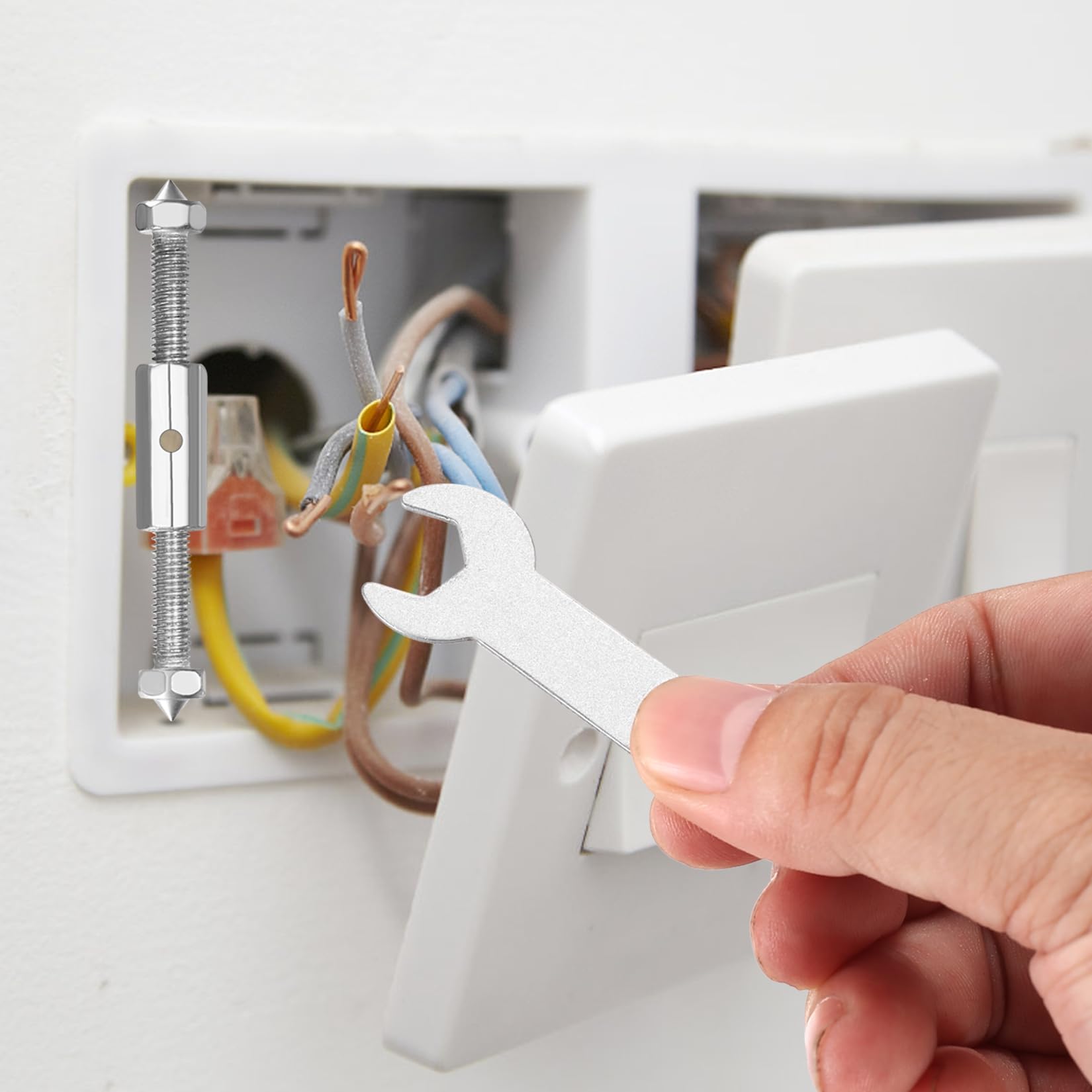 Soporte de Reparación de Caja, 10 Piezas Tornillo de Caja de Conexión, Reparación de Caja de Salida Caja de Conexión de Soporte Inferior, Casetera Eléctrica Proyecto Accesorios