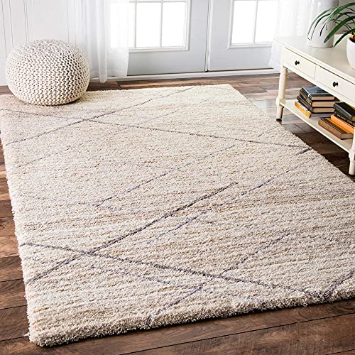 Image of Shaggy Carpet for Living Room 6X9 FEET Fluffy Plush Area Rug, Thick Fur Floor Carpet Modern Cozy Rug for Home Decor, Kids Room Bedside Hall, Durable Comfortable Shaggy Rug (Beige,)