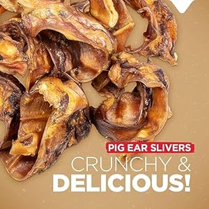 Natural farm pig ear slivers for dogs 1 5 pounds bag one ingredient natural pigs ear slivers air dried long lasting  highly digestible treats great for puppy and largemedium dogs   cucciolini doodles