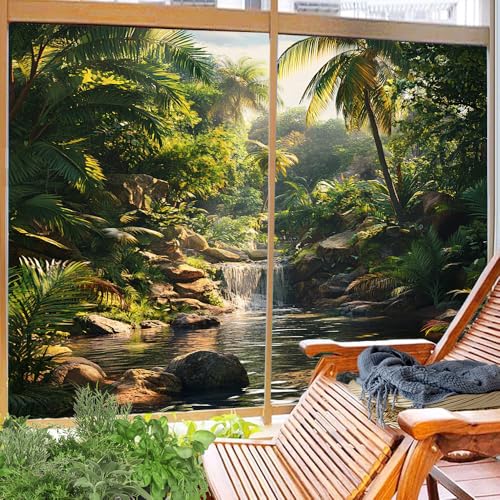 Vinilo decorativo para ventana con diseño artístico 35.4x63 pulg x2 piezas miniatura 4