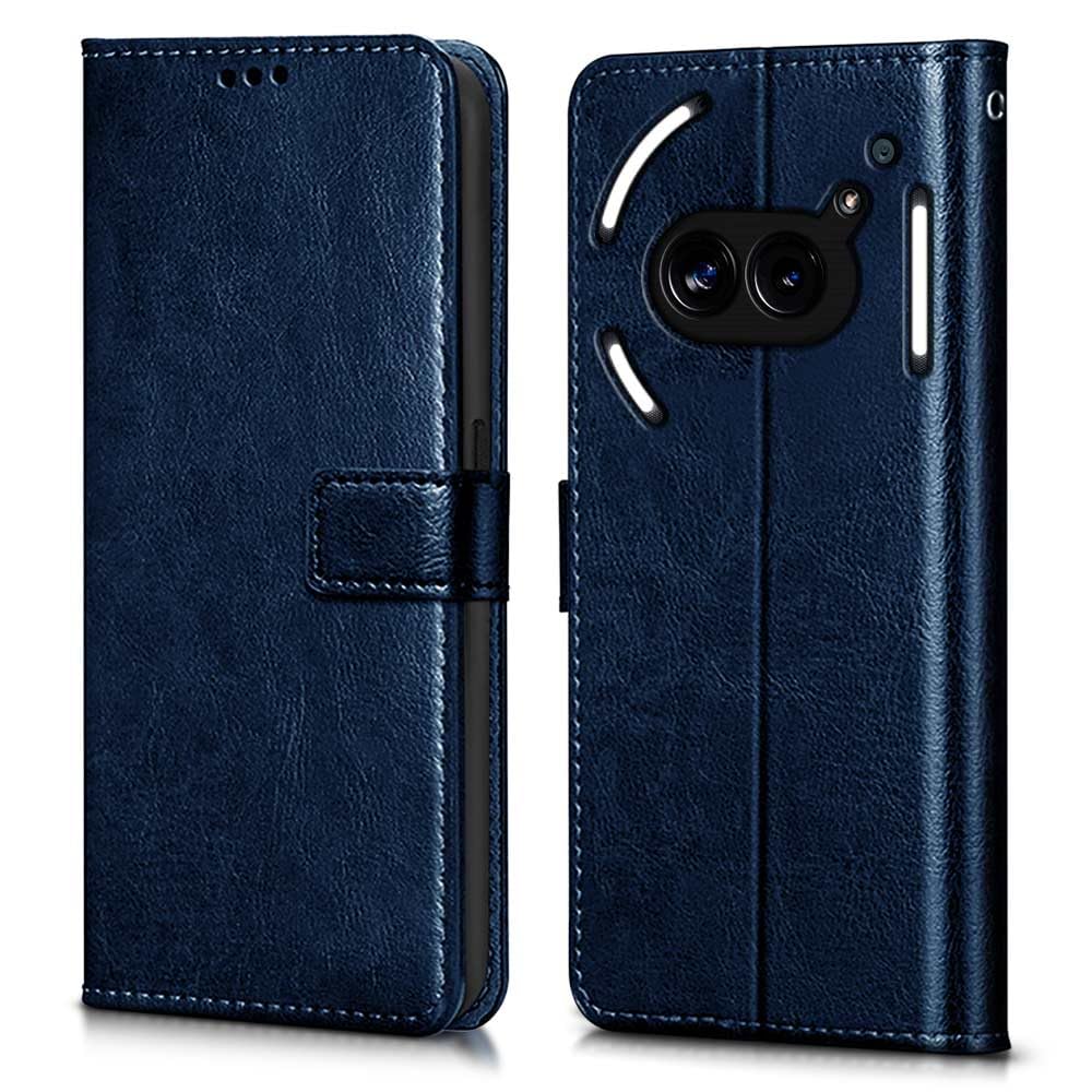 WOW IMAGINE Shock Proof Flip Cover Back Case Cover for Nothing Phone 2a | Nothing Phone 2a Plus (Flexible | Leather Finish | Card Pockets Wallet & Stand | Blue) (B0CY8FGGHN) Amazon Price History, Amazon Price Tracker