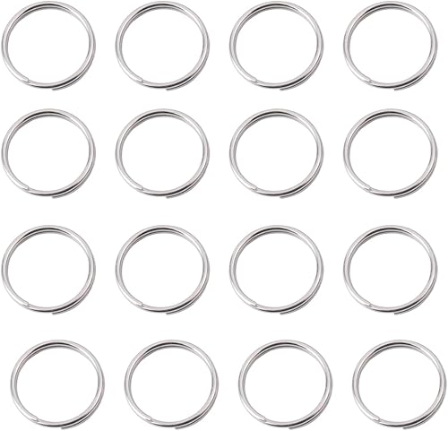 Anillos divididos de 3/4 pulgadas, llavero redondo de acero inoxidable, anillo de identificación de perro, llaveros para manualidades, organización