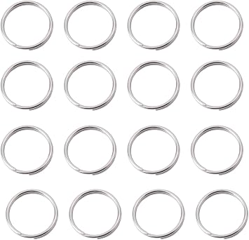 3/4 Inch Split Rings,Stainless Steel Round Key Ring Dog ID Ring, Key Chain Rings for Craft,Car Keys Organization40 Pcs