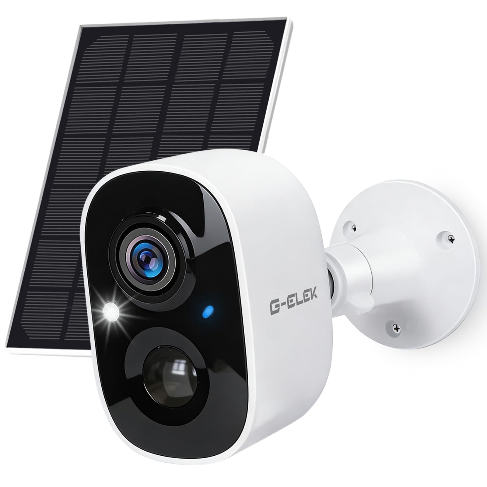 G-ELEK Überwachungskamera Aussen Akku, Außenkamera WLAN Kabellos, Außenkamera mit Solarpanel, 2K 3MP, Wetterfest, Farbige Nachtsicht, AI Bewegungserkennung, 2-Wege Audio, 2,4 GHz