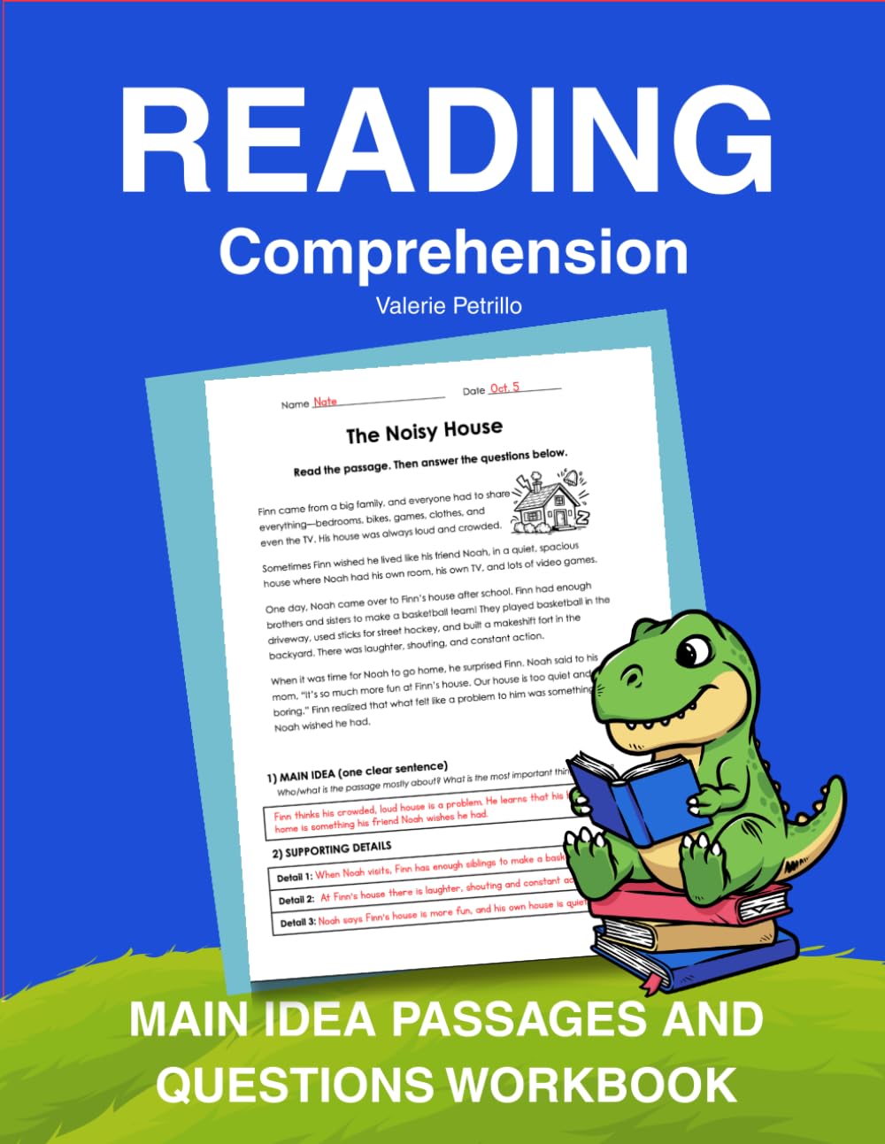 Main Idea Reading Comprehension Passages and Questions Workbook: Grades 3-5