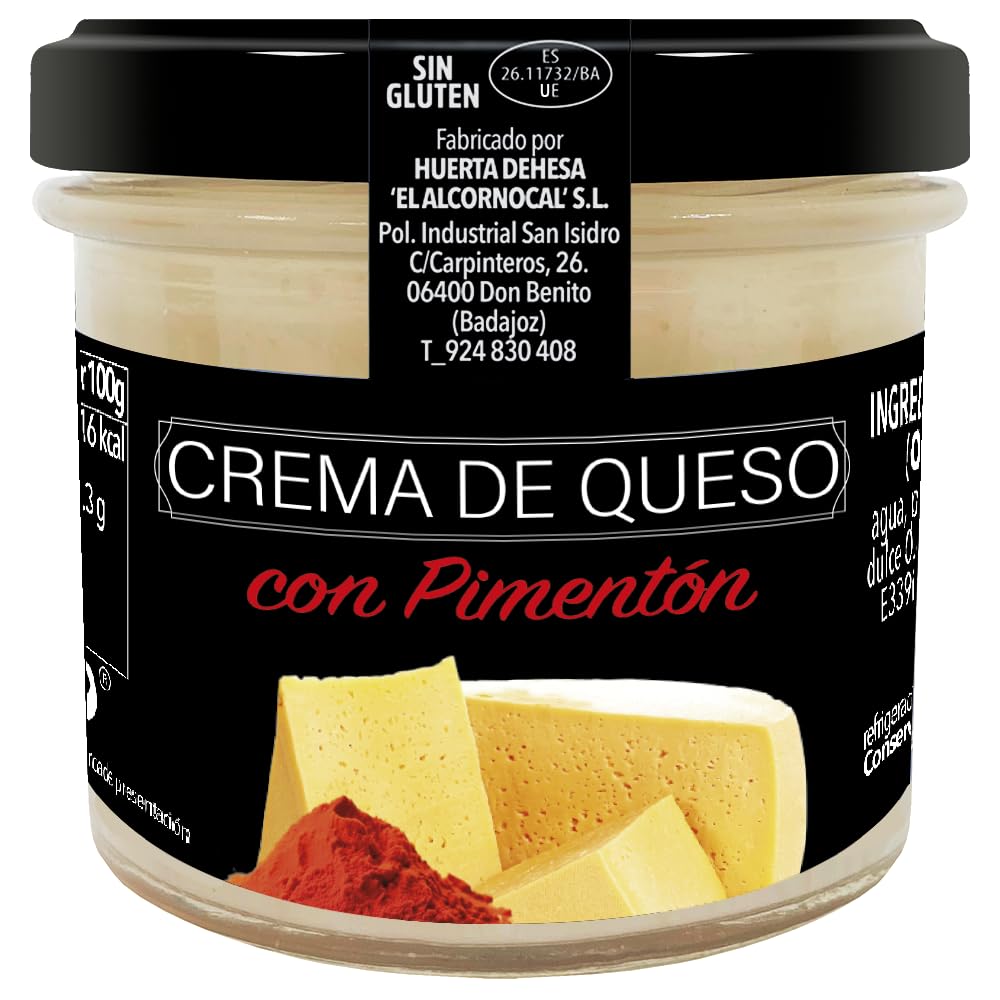 Iberitos Crema de Queso con Pimentón | Bandeja de 6 Porciones de 110 g | Queso para Untar Cremoso | Aperitivos, Tostas y Tapas