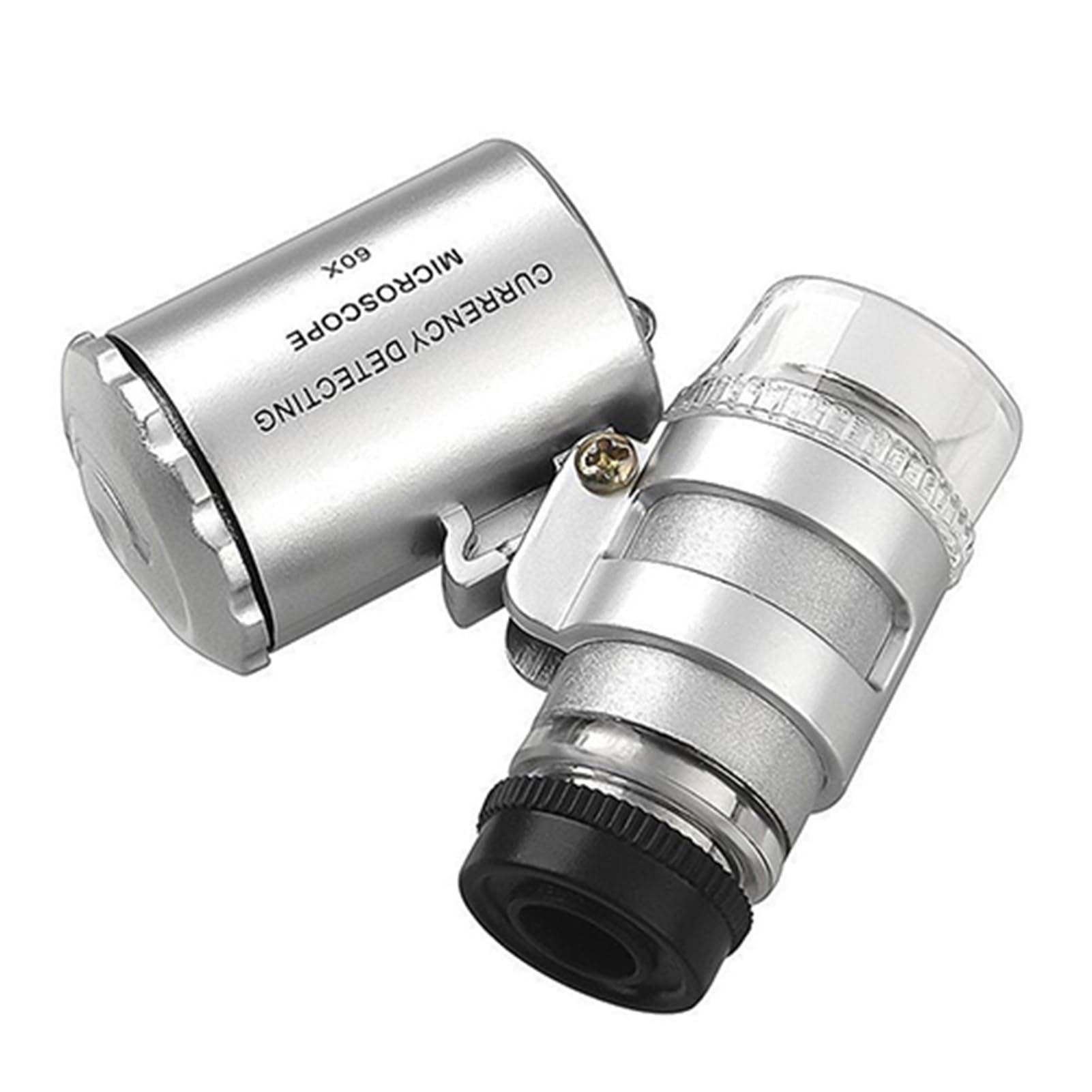 matumou 60X Handheld Mini Pocket Microscope Loupe Jeweler Magnifier With UV Light