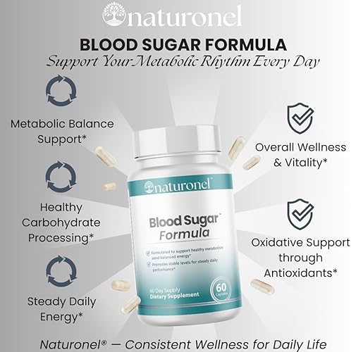 Vista 2 de Fórmula de azúcar en la sangre soporte metabólico con canela, plátano, melón amargo, guggul, regaliz, gimnasio, enebro, ácido alfa lipoico y cromo