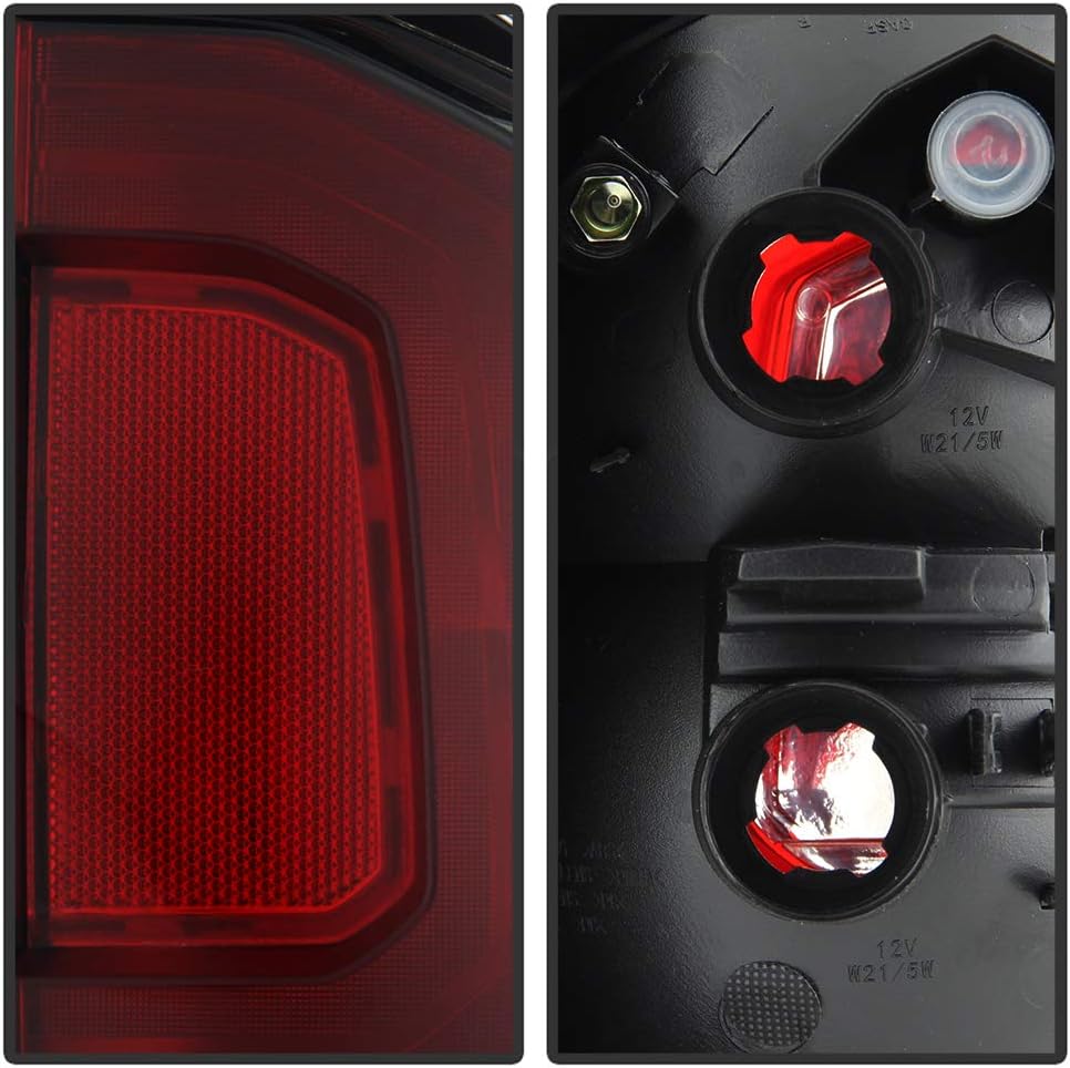 ACANII - For 2020-2021 Toyota Tacoma TRD Pro Black Bezel & TrimTail Light Brake Lamp Replacement Right Passenger Side