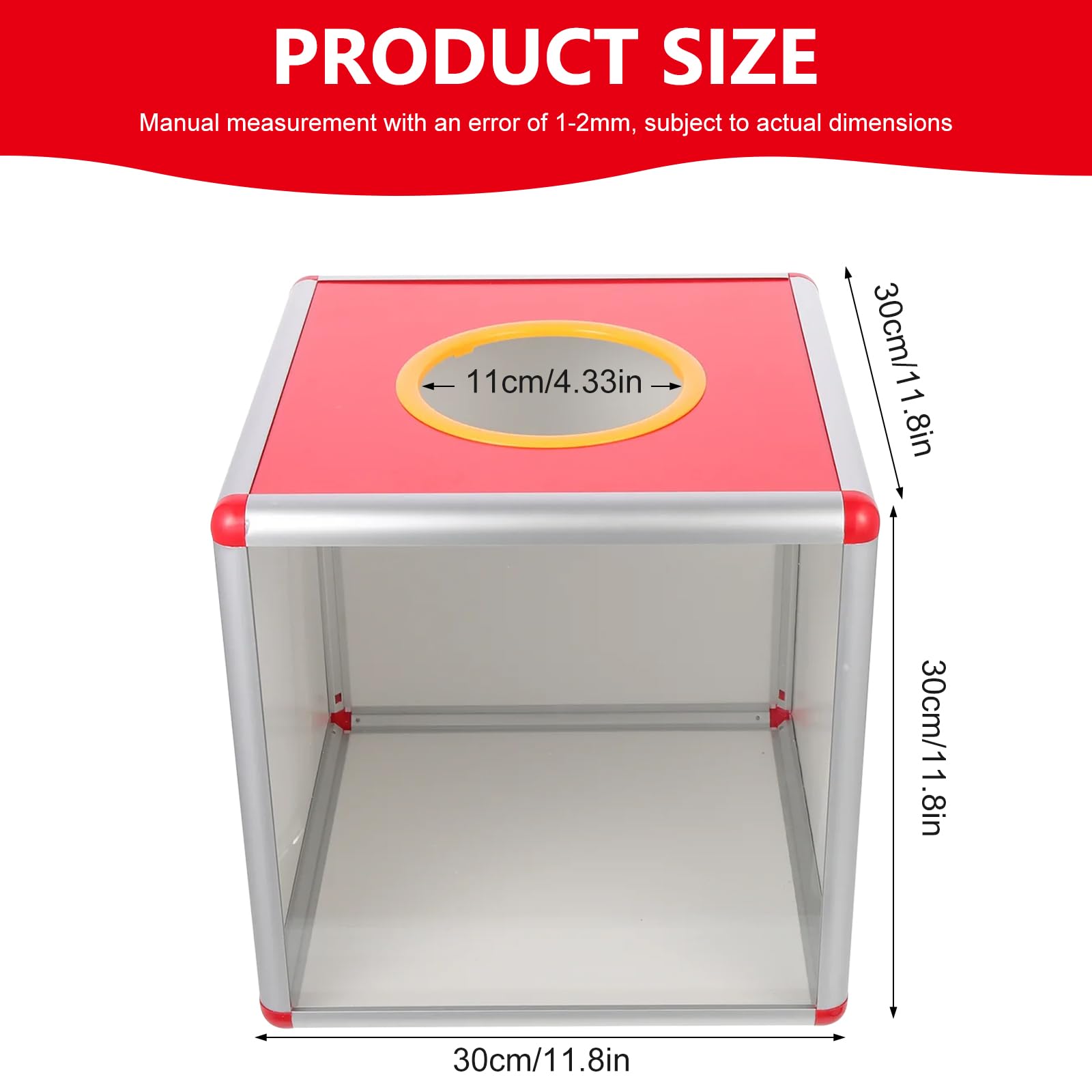 Scatola della lotteria trasparente 30 cm per donazioni lotterie