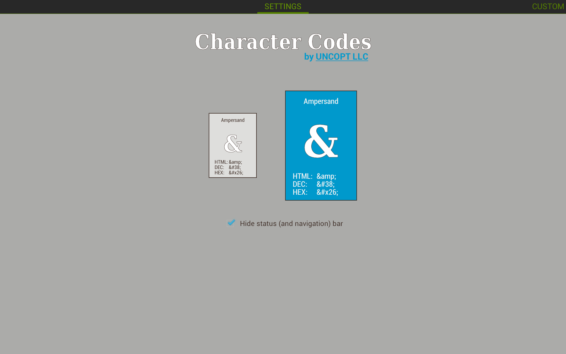 Character Codes - App on Amazon Appstore