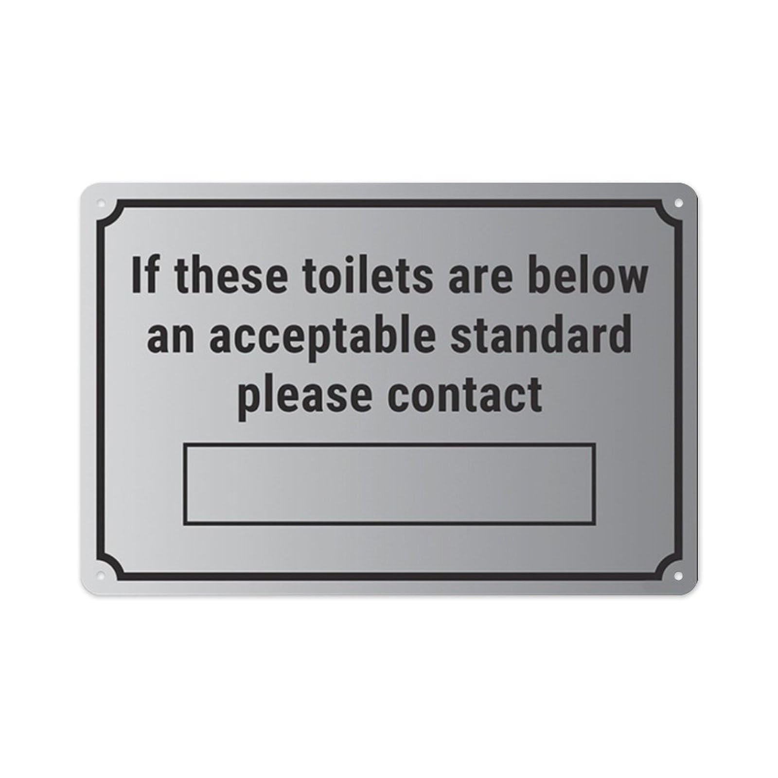 peiyeety If These Toilets Are Below An Acceptable Standard Please Contact Aluminum Tin Warning Signs For Home Outdoor Garden 8X12 Inches