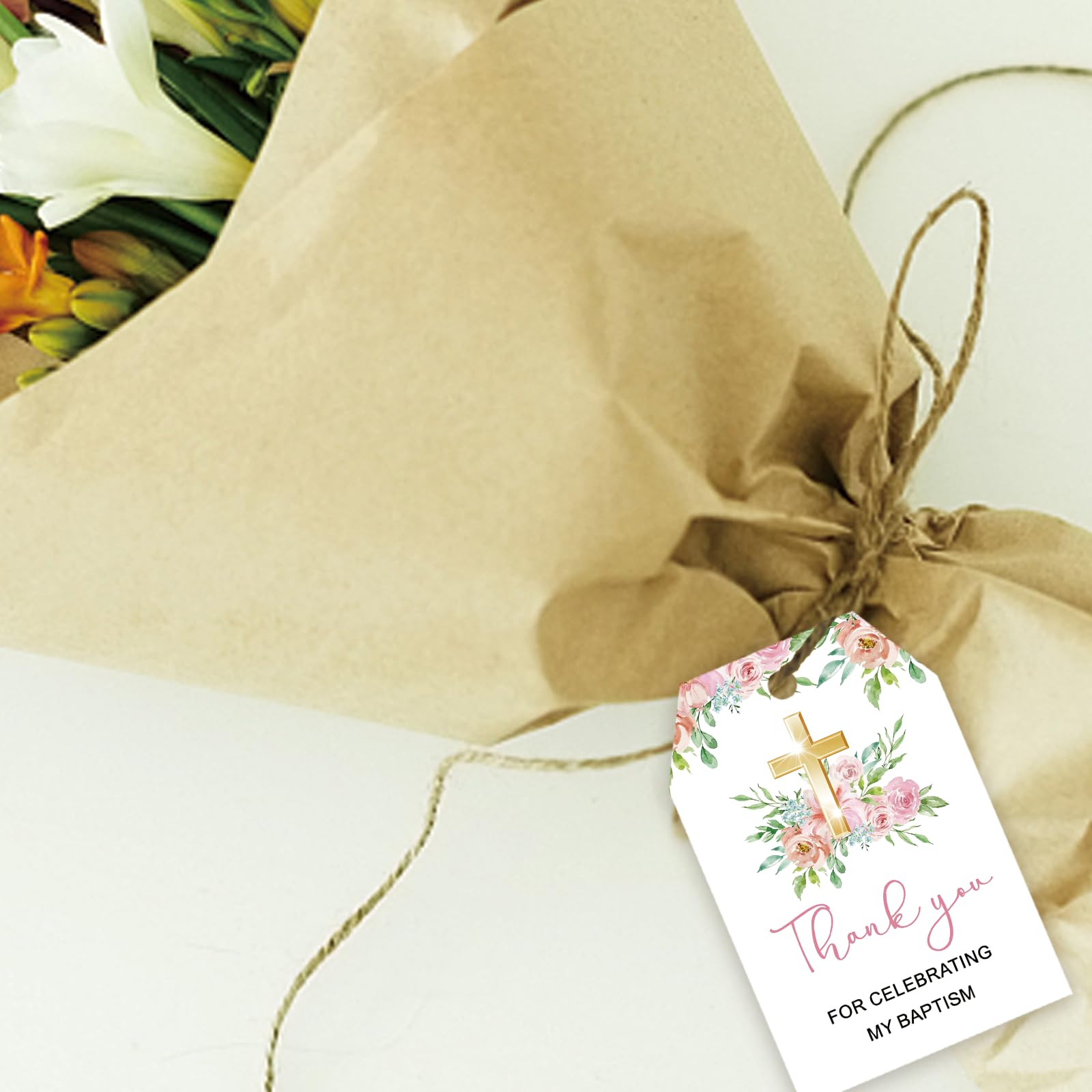50pcs Baptism Thank You Tags, God Blessed Gift Tag Puerto Rico 50pcs Baptism Thank You Tags, God Blessed Gift Tag Puerto Rico