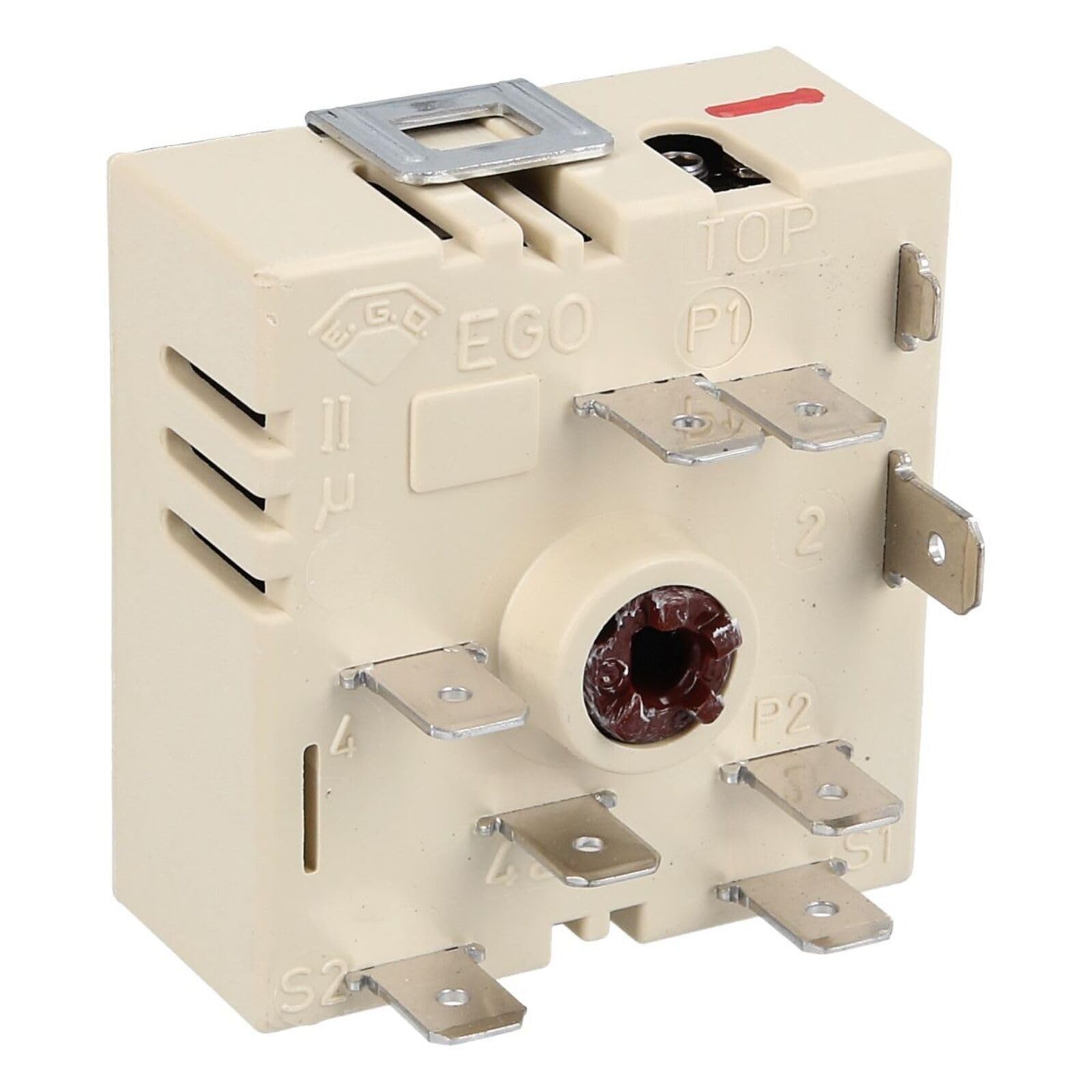 LUTH Premium Profi Parts Zweikreis Energieregler Schalter rechtsdrehend kompatibel mit EGO 50.55021.100 5055021100 für Herd Kochfeld