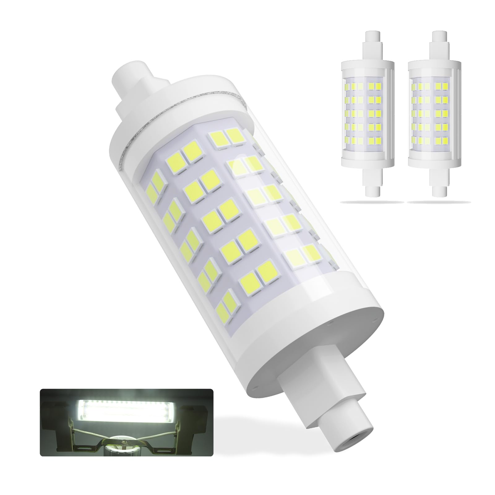 R7S LED 78 mm, Cool White 6000 K 10 W LED Bulbs R7S 1000LM AC 190-260V, Equivalent 100W Halogen Bulbs J78 R7S