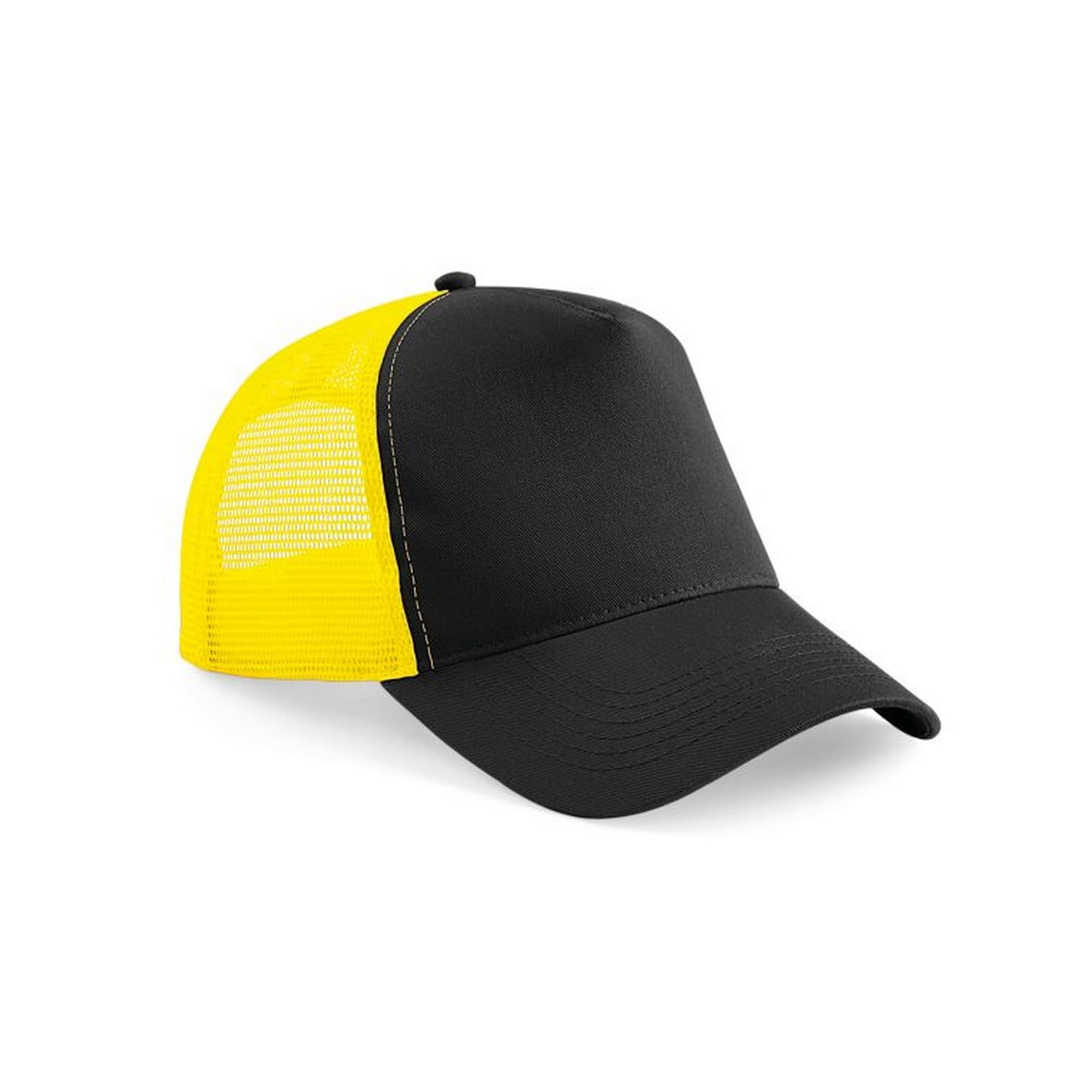 Beechfield B640 Snapback Trucker - Black/Yellow
